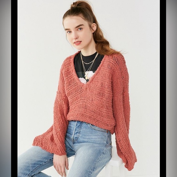 Urban Outfitters Tahini Bell Sleeve Fringe Sweater - Picture 3 of 10